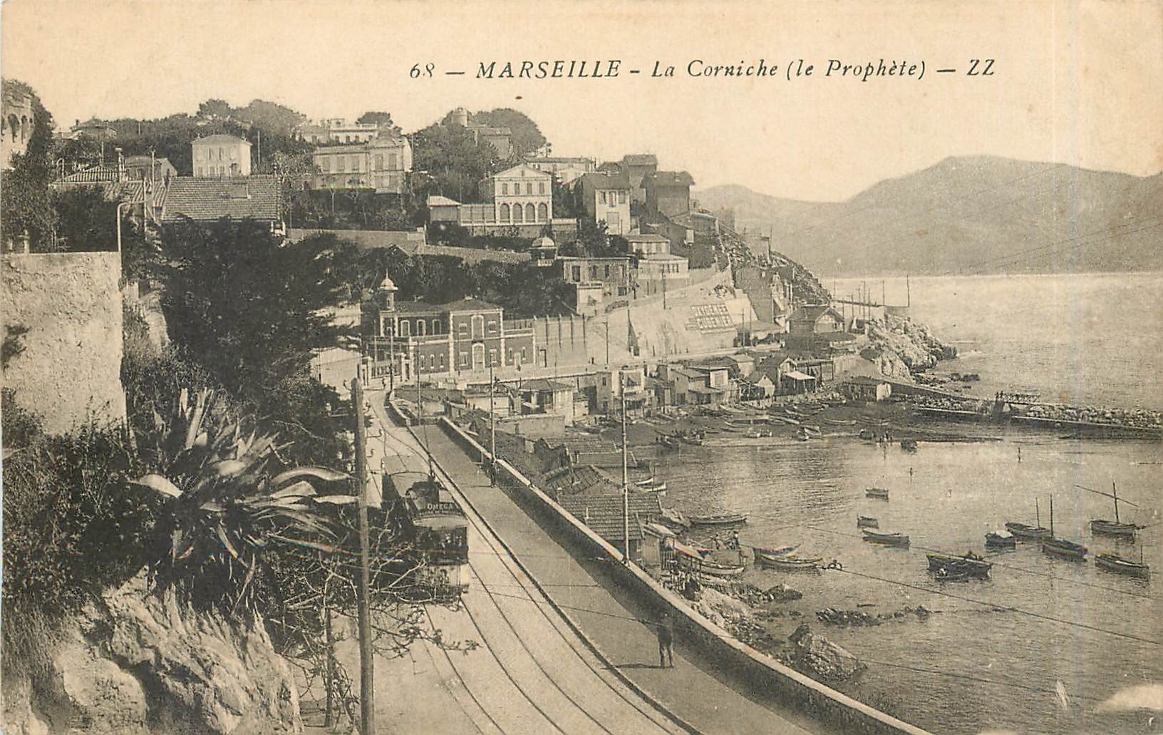 CPA Marseille La Corniche le Prophete Tramway
