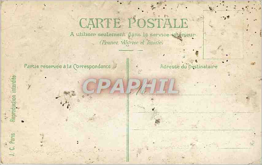 CPA Le billet de Logement Chien Cardinal — Verso