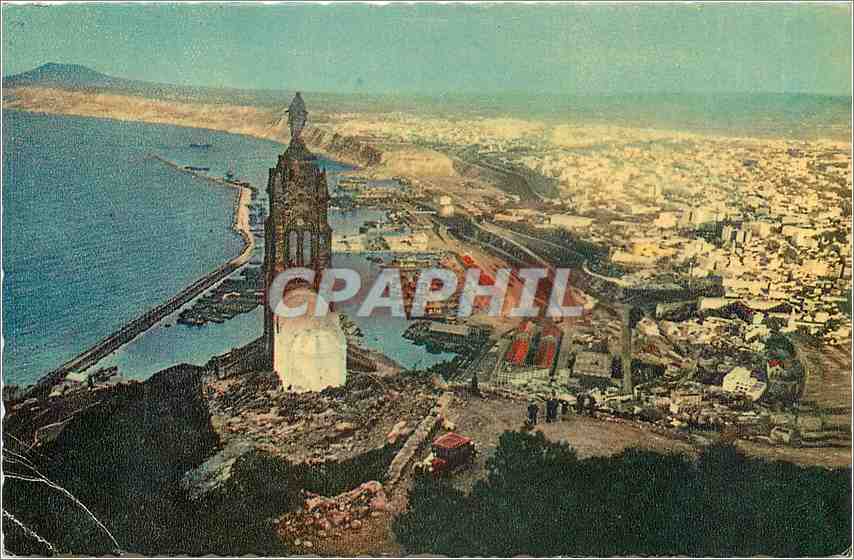 CPA Oran La Chapelle Santa Cruz et le Port 