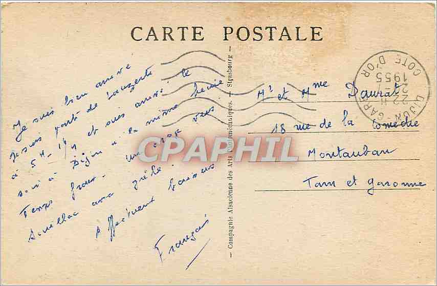 CPA Lourdes La Basilique et la Vierge Couronnee  — Verso