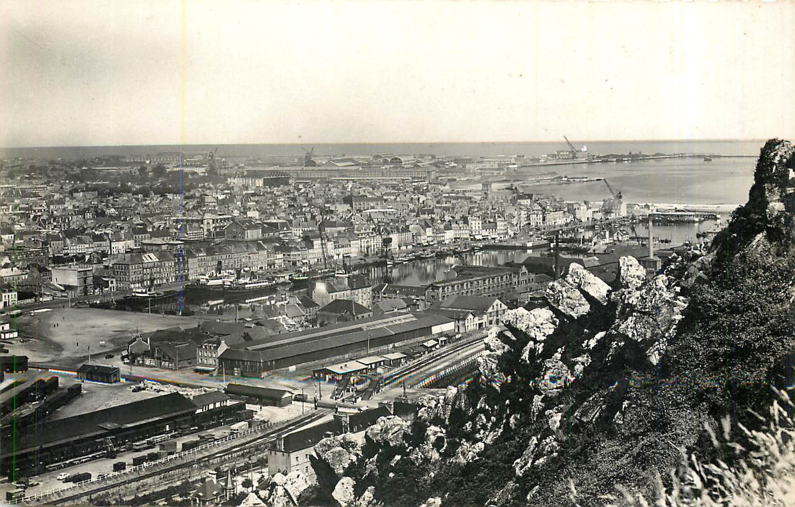 CPM Cherbourg Manche Les Deux Bassins Vus de la Montagne du Roule 