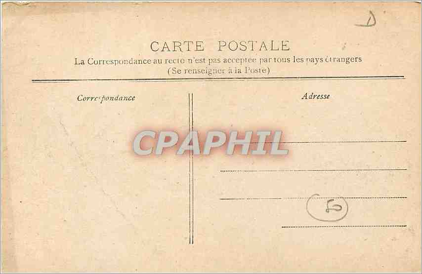 CPA Cherbourg Le Canal de Retenue et la Montagne du Roule  — Rückseite
