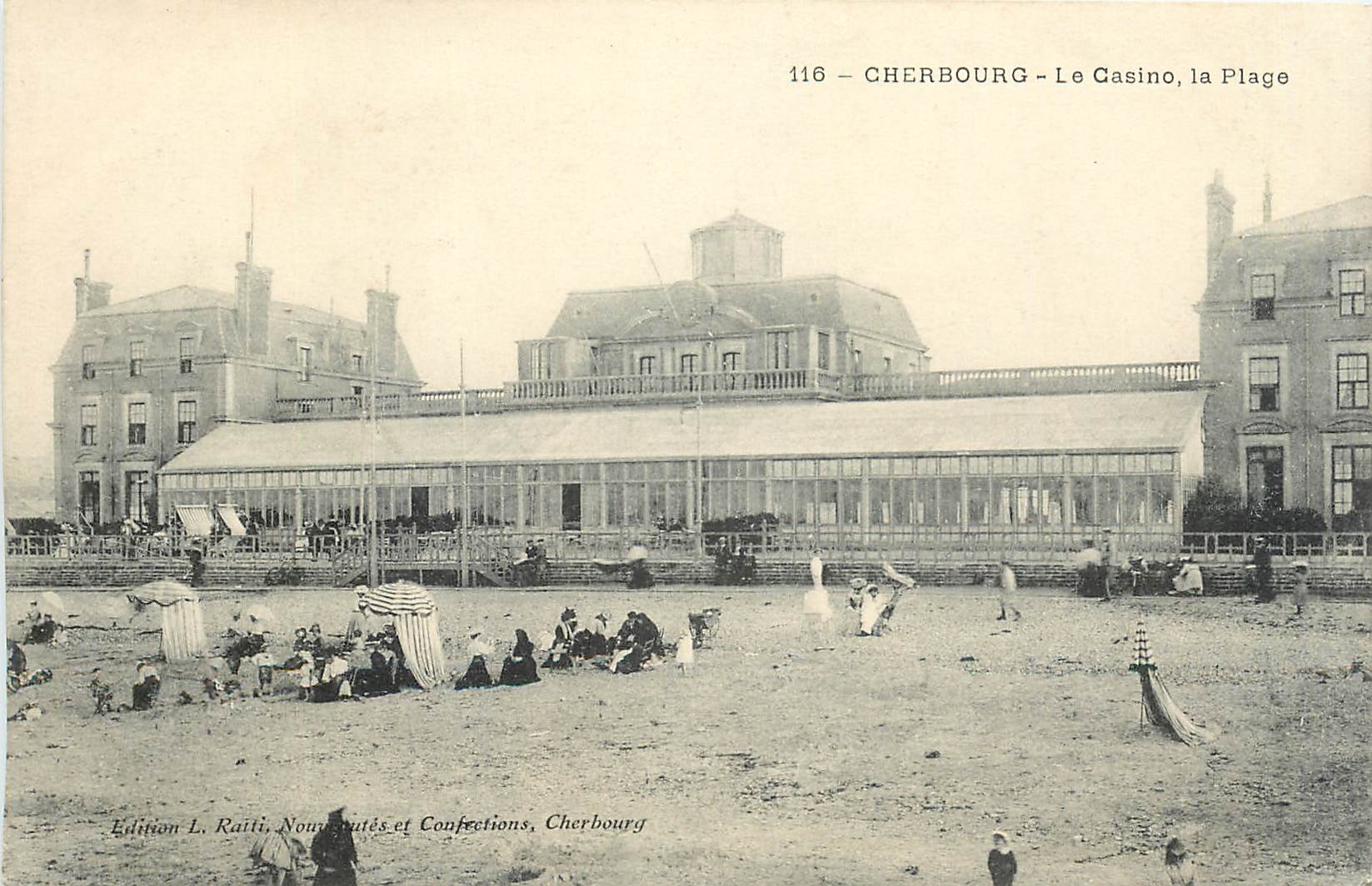 CPA Cherbourg Le Casino La Plage 