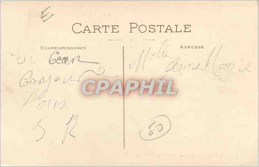 CPA Cherbourg Le Casino La Plage  — Verso
