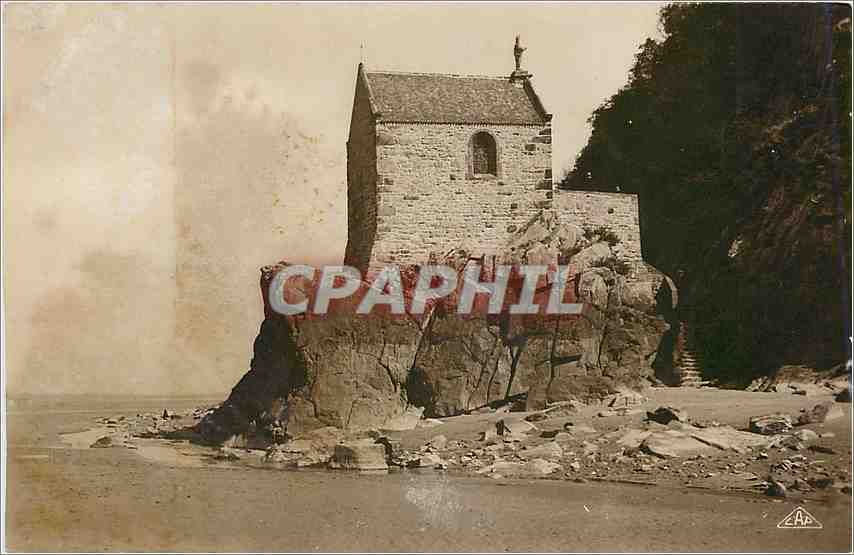 CPA Mont Saint Michel Chapelle St Aubert 