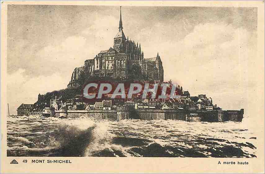 CPA Mont Saint Michel A maree haute 