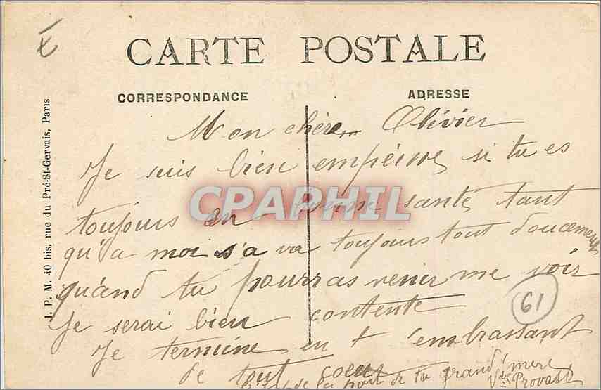Tessé-là-Madeleine — Le « Bon Samaritain » — A. D. — Verso