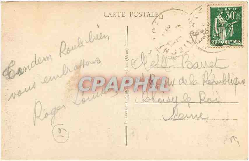 CPA Environs de Flers Vallee de la Vere  — Rückseite