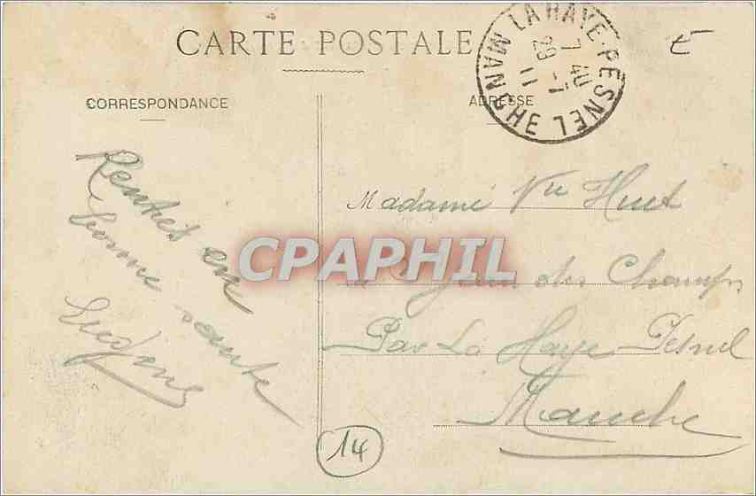 CPA Caen Ancien Hotel de Valois Enfants — Verso