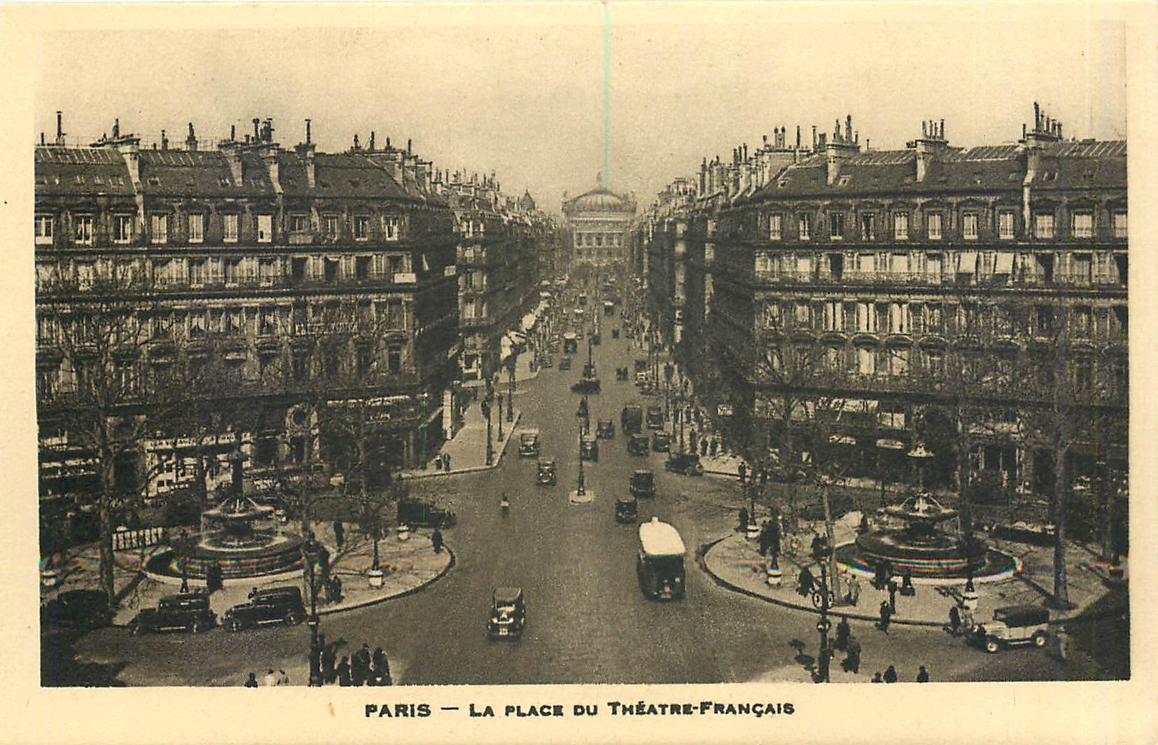 CPA Paris La Place du Theatre Francais 