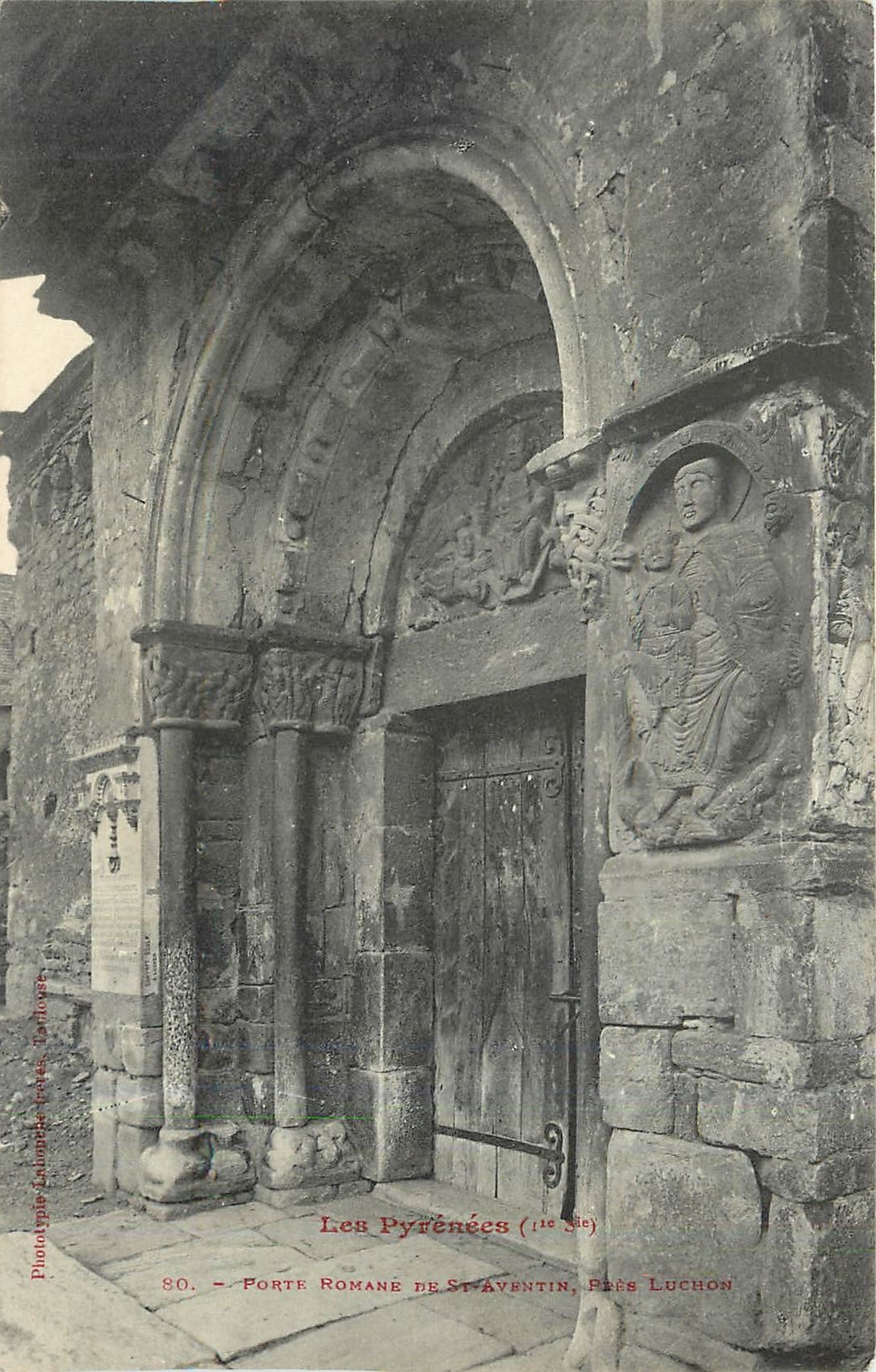 CPA Porte Romane de Ste Aventin pres Luchon 