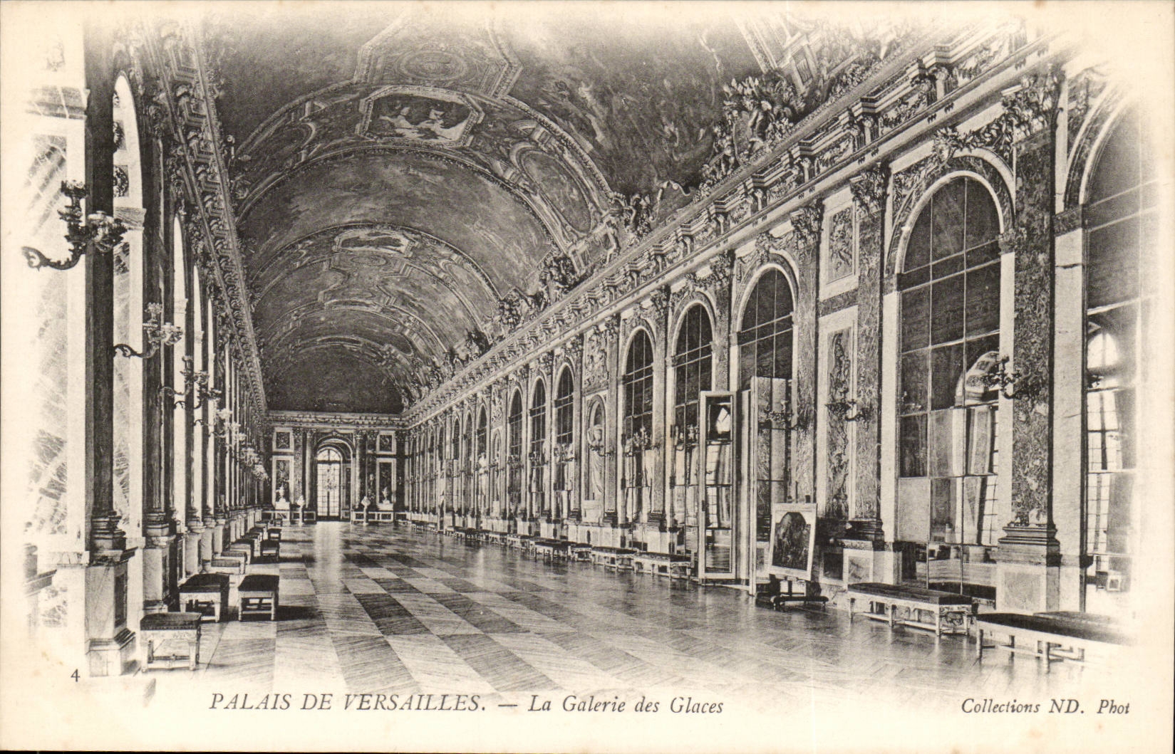 Versailles - Palais de Versailles - La Galerie des Glaces - CPA 