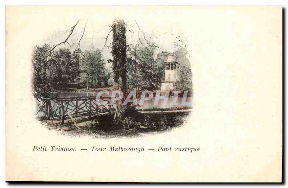 Versailles - Palais de Versailles - Petit Trianon - our Malborough - Pont Rustique - CPA 