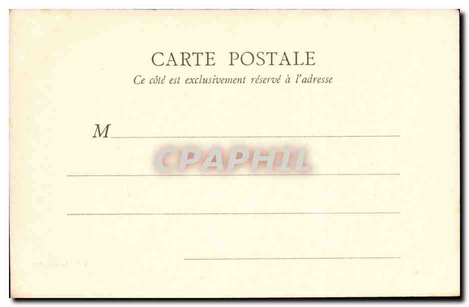 Fontainebleau — Vista exterior del Castillo — B.F., PARIS — Reverso