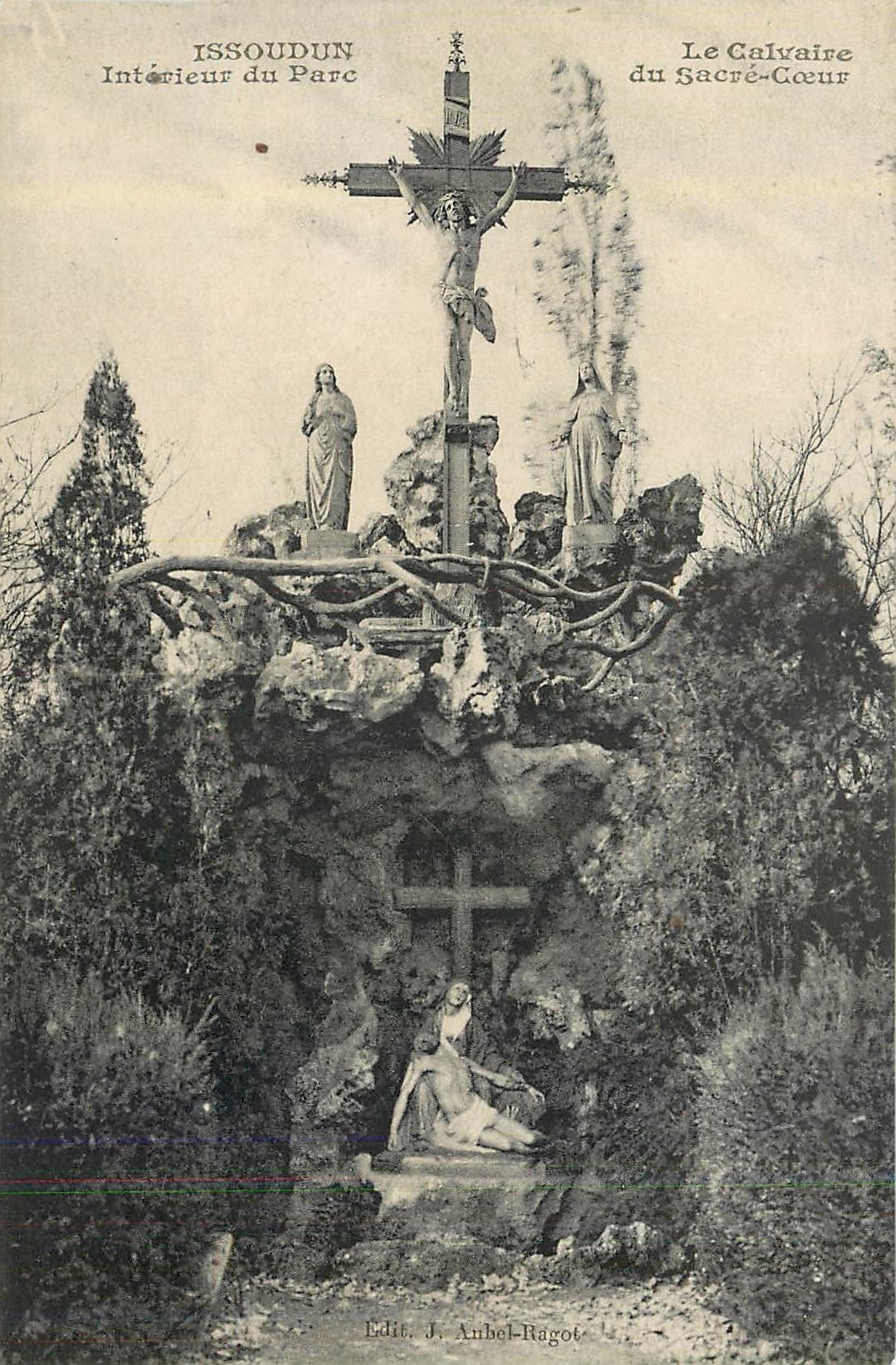 Issoudun — Intérieur du Parc — Le Calvaire du Sacré-Cœur — Edit. J. Anbel-Ragot