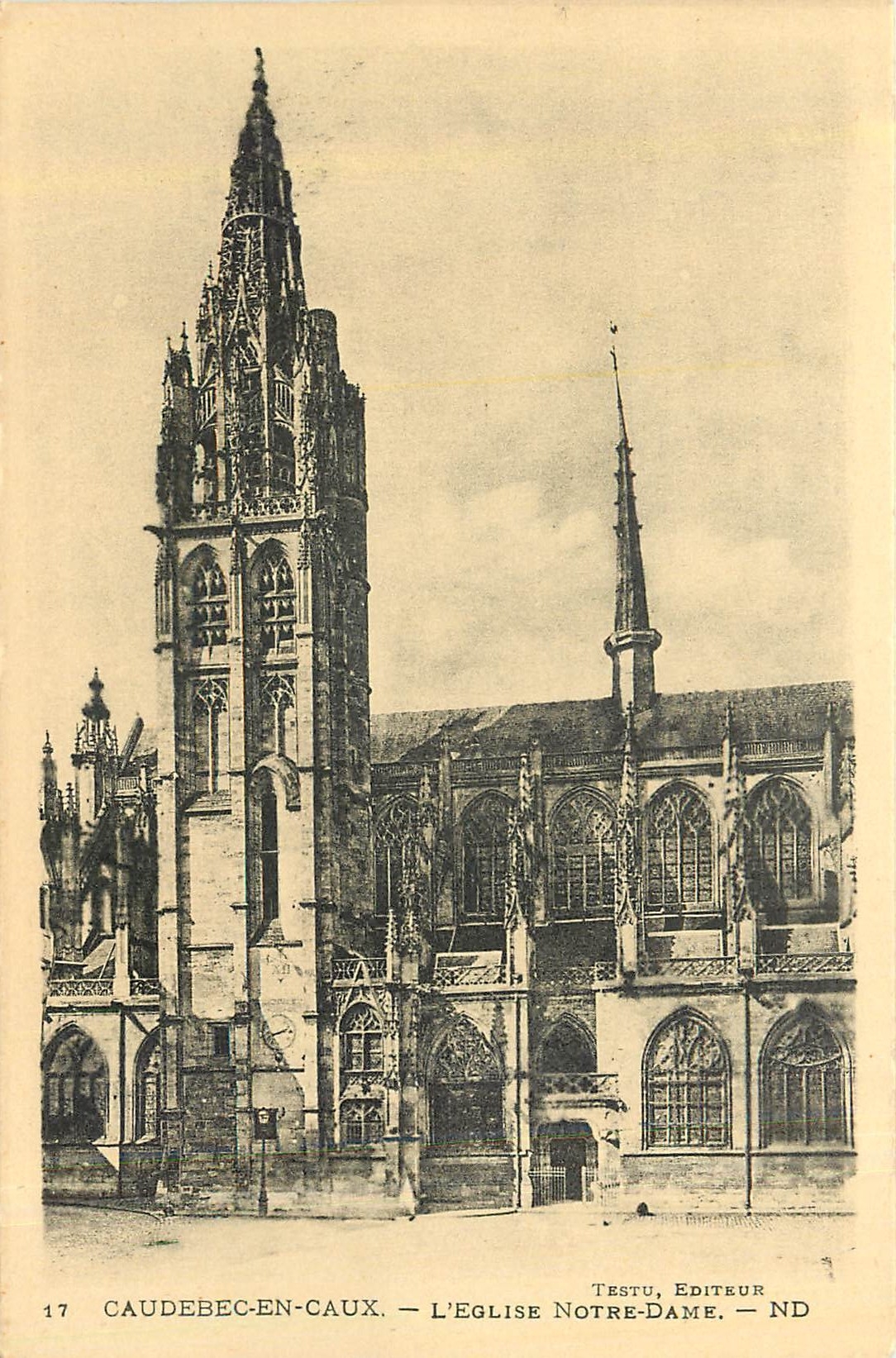 CPA Caudebec en Caux L'Eglise Notre Dame 