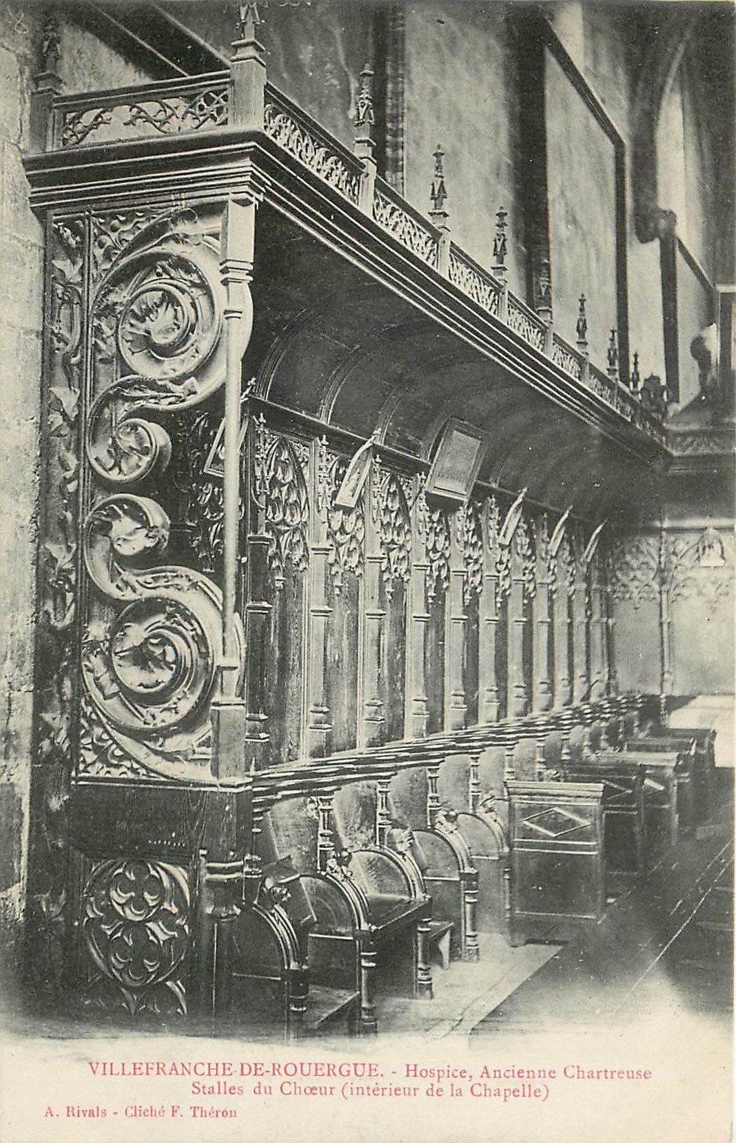 CPA Villefranche de Rouergue Hospice Ancienne Chartreuse Stalles du Choeur 