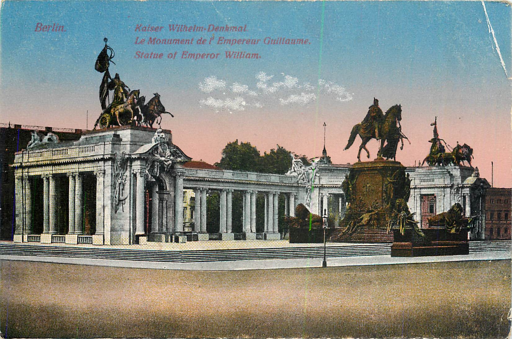 CPA Berlin Le Monument de l'Empereur Guillaume