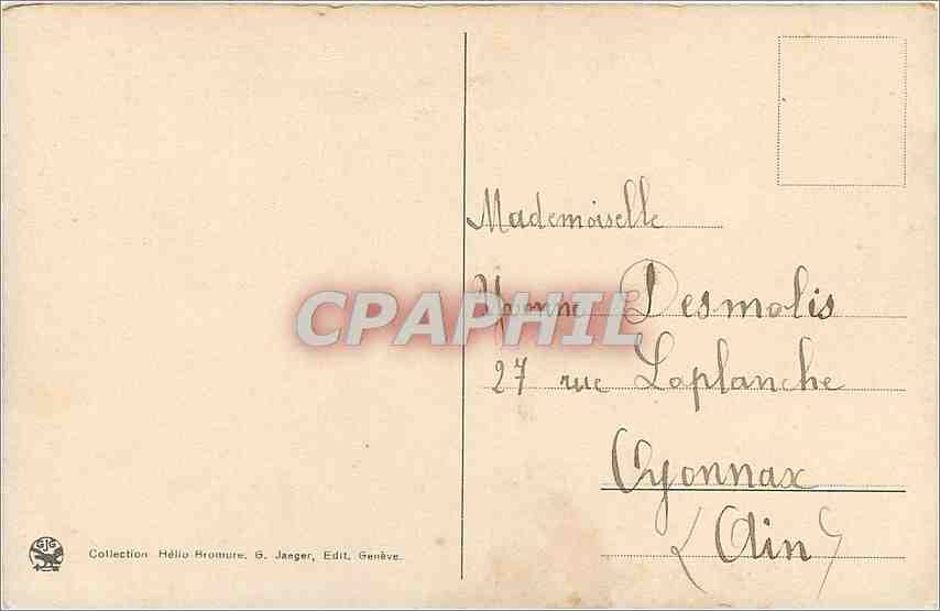 CPA Geneve Pont du Mont Blanc au clair de Iune  — Rückseite