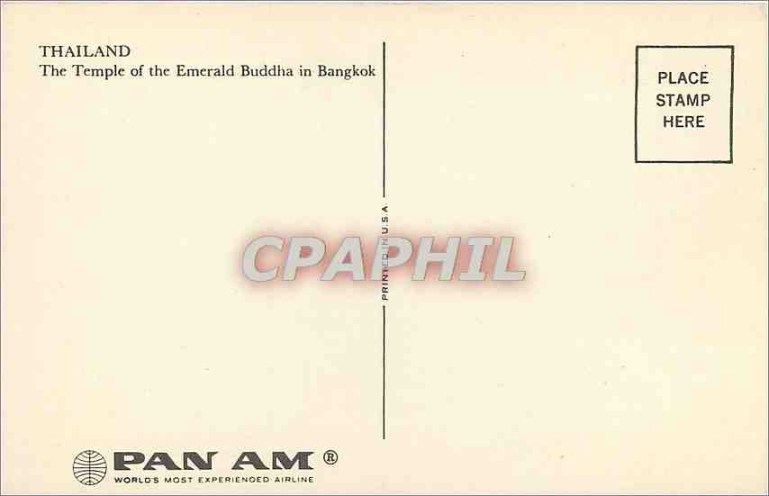 CPM Thailand The Temple of the Emerald Buddha in Bangkok  — Rückseite