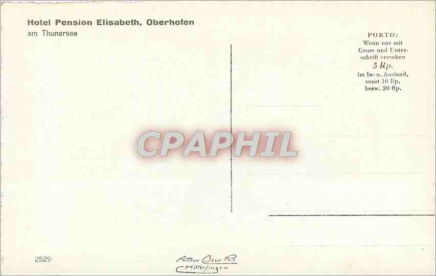 CPM Hotel Pension Elisabeth Oberhofen am Thunersee  — Back