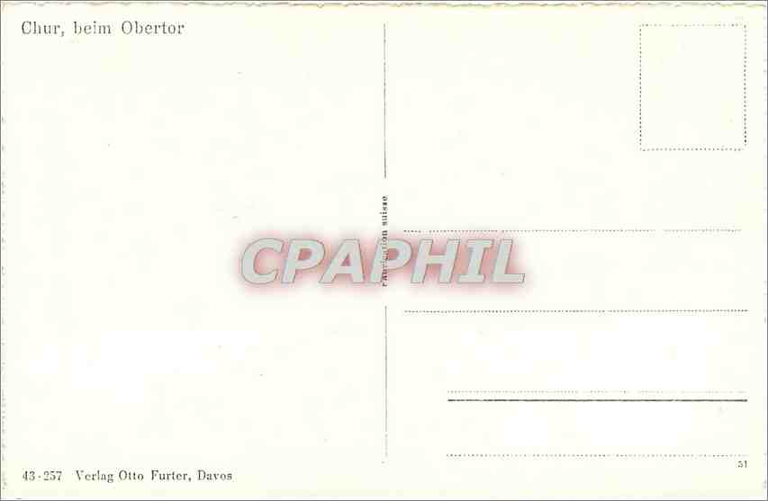 CPM Chur beim Obertor  — Rückseite