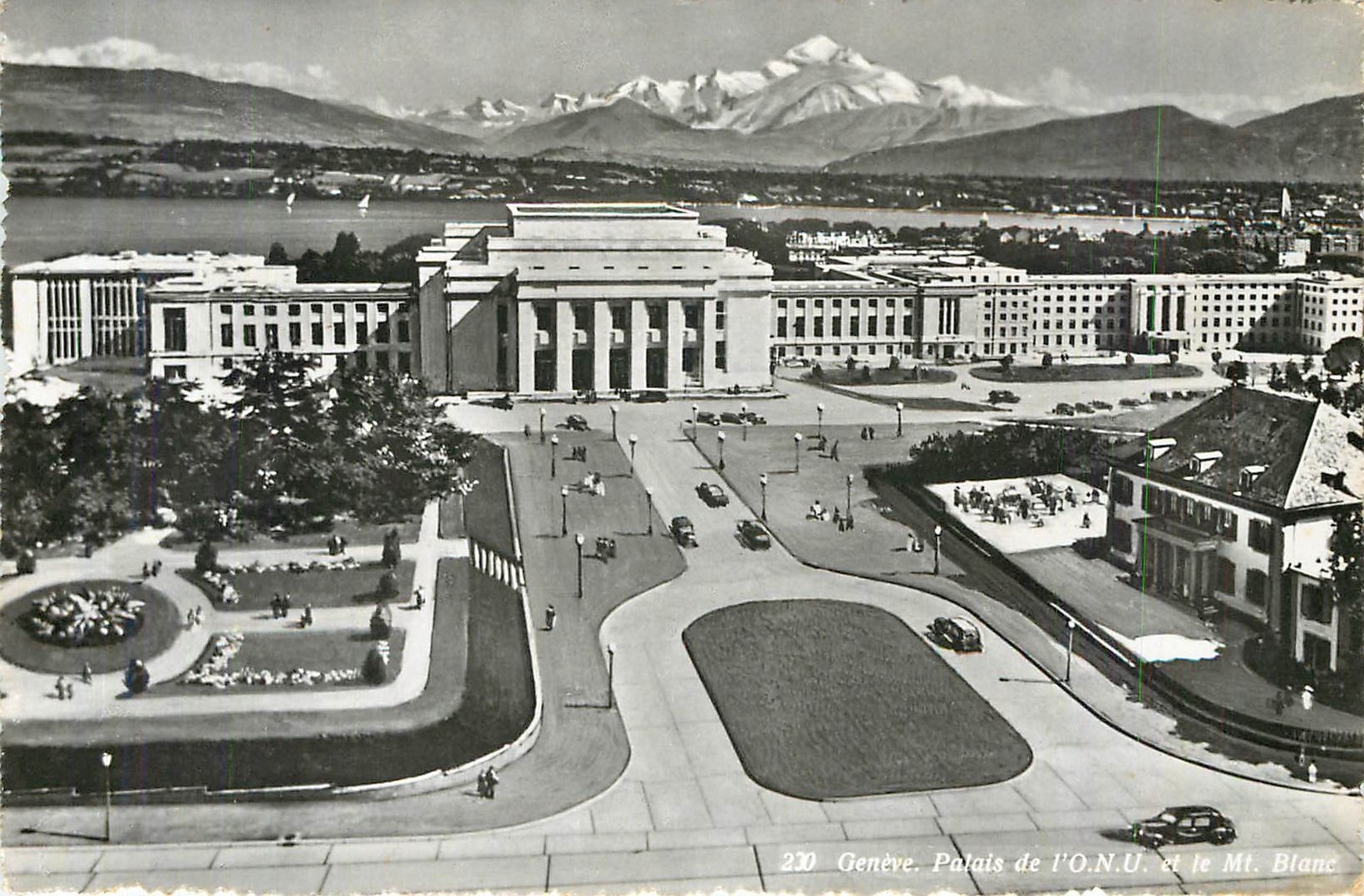 CPM Geneve Palais de l'ONU et le Mt Blanc 
