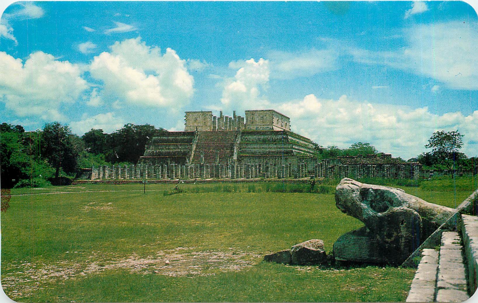 CPM Chichen Itza Yucatan Mexico Templo de los Guerreros y las Mil Columnas 