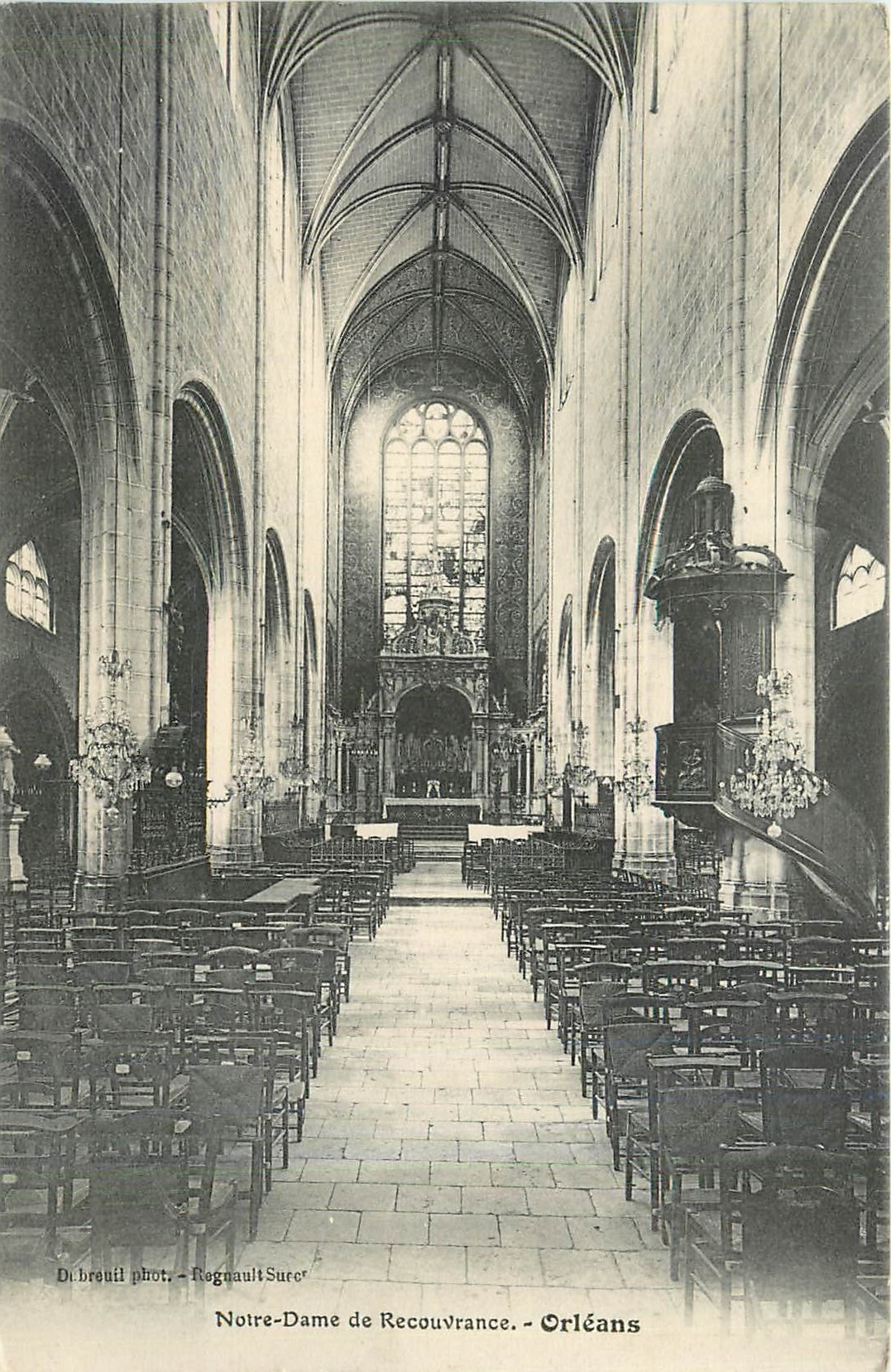 Innenansicht der Kathedrale Notre-Dame de Recouvrance - Orléans — Delbreuil phot. - Rognault Surer