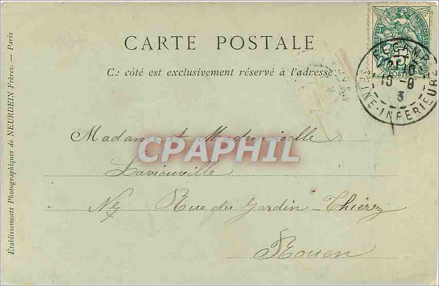 CPA La Jetee un Jour de Tempete Phare — Rückseite