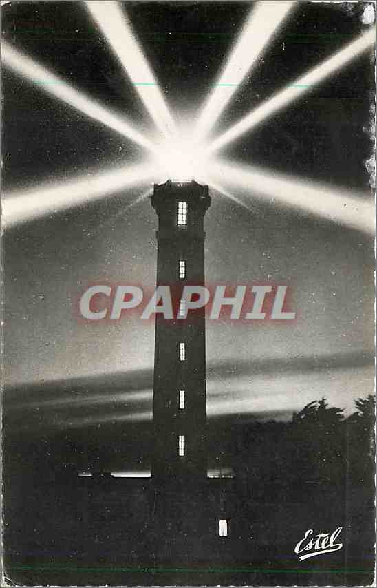 CPM Ile de Re Le Phare des Baleines la nuit 