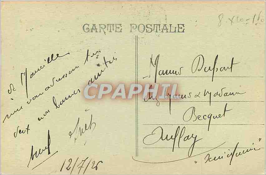 CPA Marseille Phare de la Desirade Phare Bateau — Verso