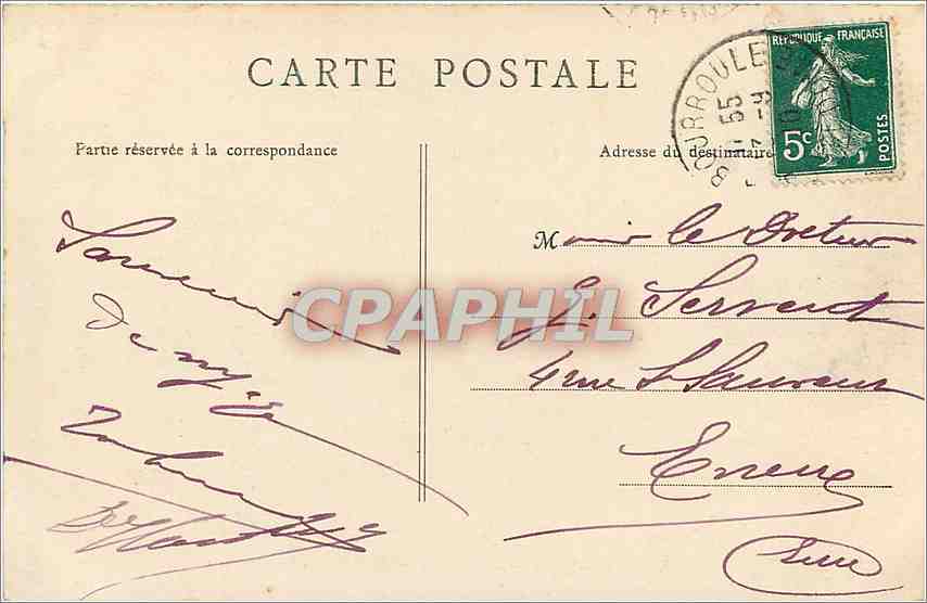 CPA Le Mont Dore Galerie des Bains de pieds des hommes  — Verso