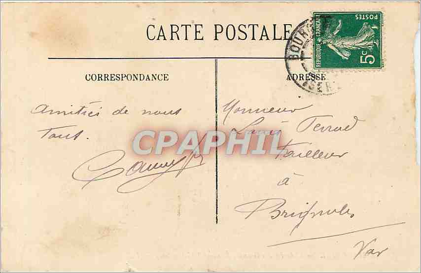 CPA Le Dauphine L'Arrete des Grandes Rousses  — Rückseite