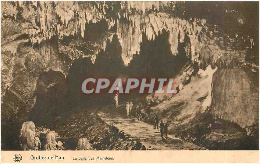 CPA Grottes de Han La Salle des Mamelon 