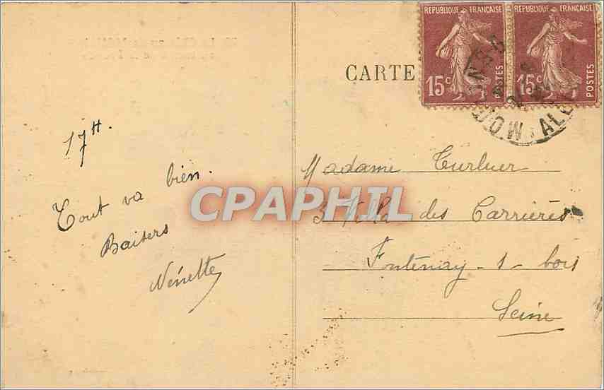 CPA Le Chateau de Moulins au temps de la Fronde  — Verso