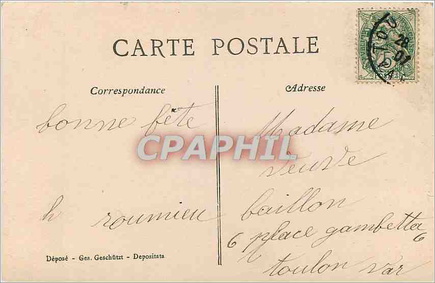 Jeune femme dans un jardin fleuri — Aujourd'hui Sainte-Augustine — A&S 533 — Verso