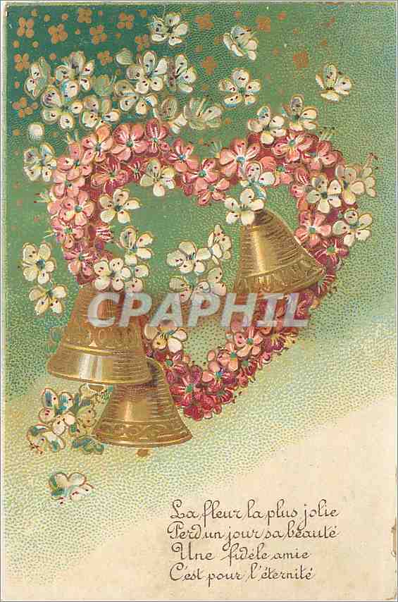 CPA La fleur la plus jolie Perd un jour sa beaute Une fuele amie Cest pour l'Eternite Fleurs Cloches