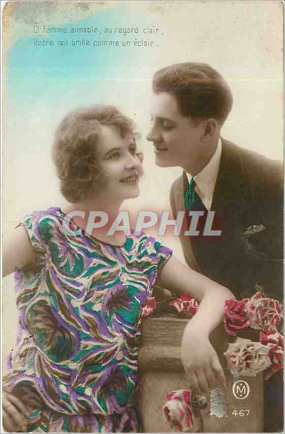 CPA Femme aimable au regard clair Votre ceil brille comme un eclair 