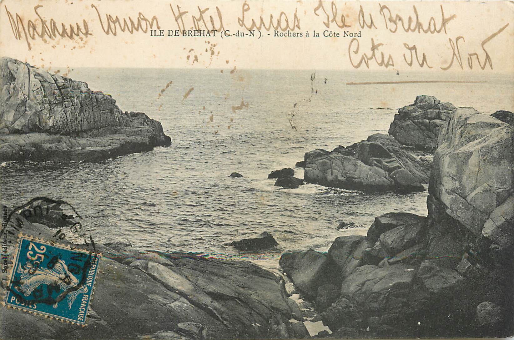 CPA Ile de Brehat C du N Rochers la Cote Nord 