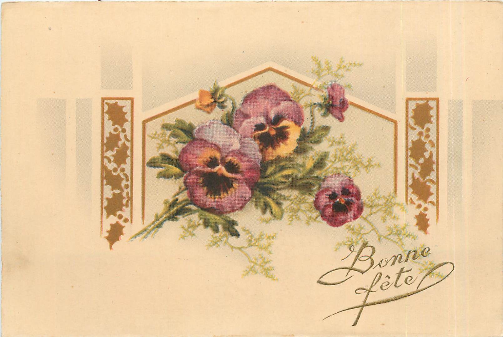 CPA Bonne Fete Fleurs