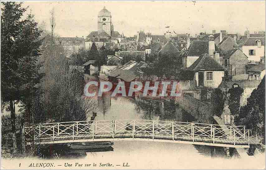 CPA Alencon Une Vue sur la Sarthe 