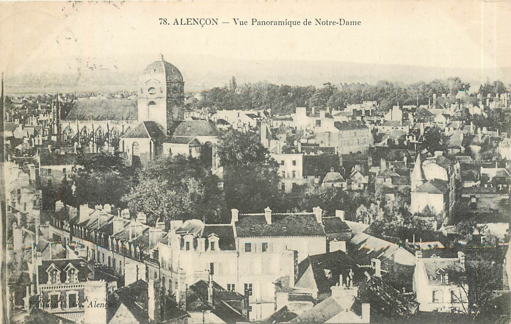 CPA Alencon Vue Panoramique de Notre Dame 