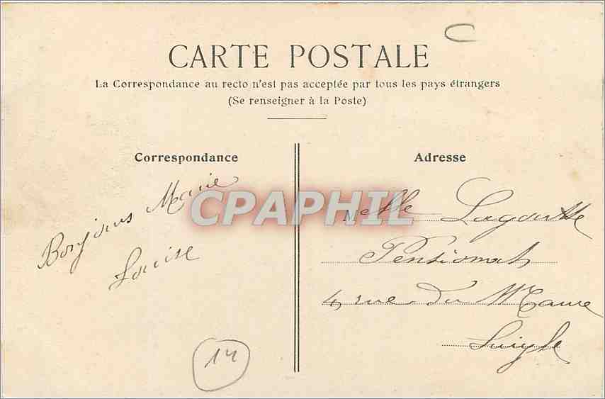CPA Alencon Les Tours du Chateau  — Rückseite