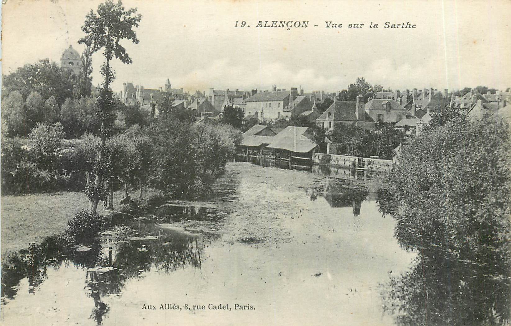 CPA Alencon Vue sur la Sarthe 