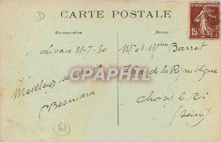 CPA Alencon Vue sur la Sarthe  — Rückseite