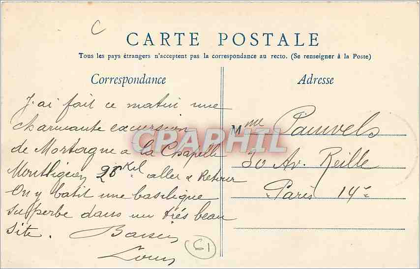 CPA Alencon Vue sur la Sarthe prise du Boulevard de la Republique  — Rückseite