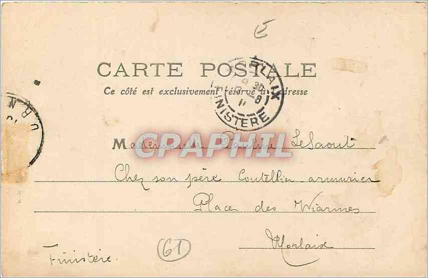 CPA Alencon Vieille Maison rue de la Barre  — Rückseite