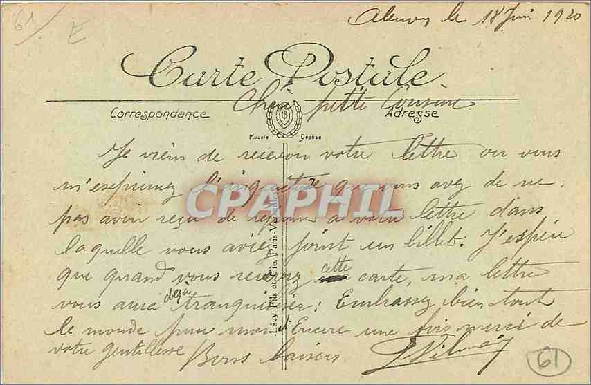 CPA Alencon Vue sur la Sarthe  — Verso
