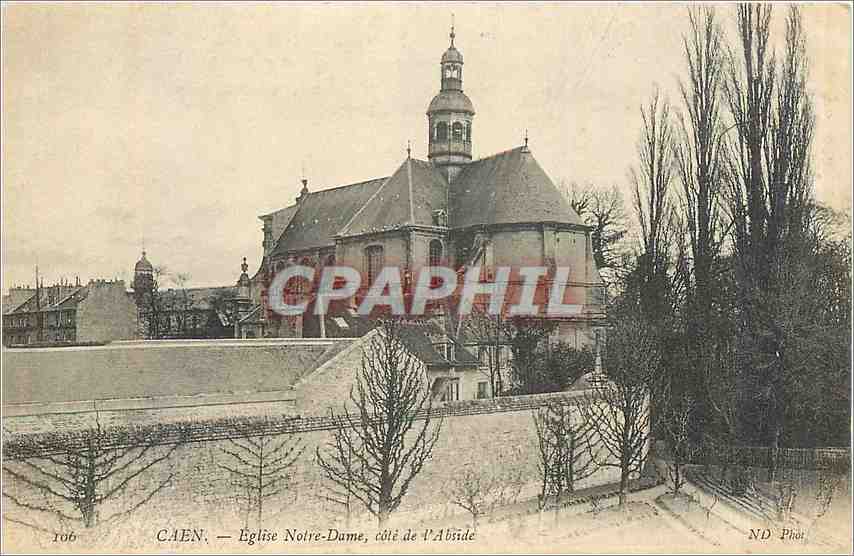 CPA Caen Eglise Notre Dame cote de l'Abside 